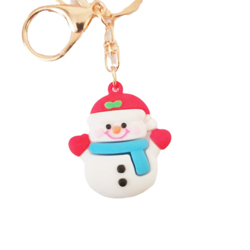 Wholesale Christmas Cartoon Soft Rubber Keychains